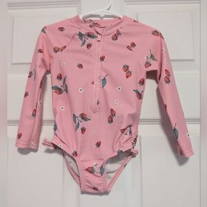 Old Navy Pink One Piece Swimsuit with High Neck